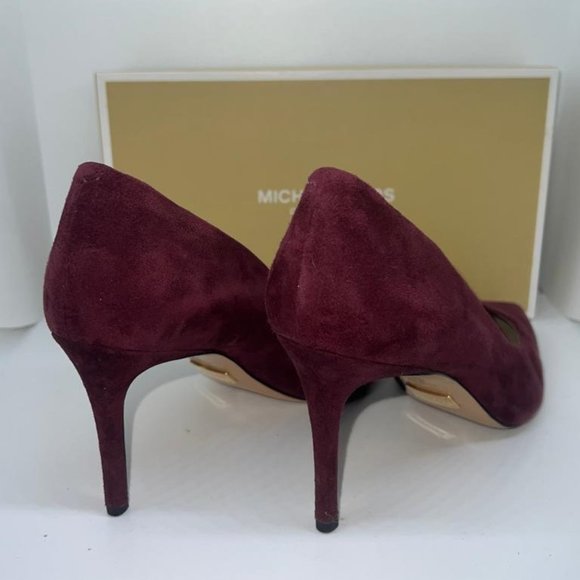 Michael Kors Collection the "Garner" Red Suede Heels 40.5/9.5 - Picture 2 of 6